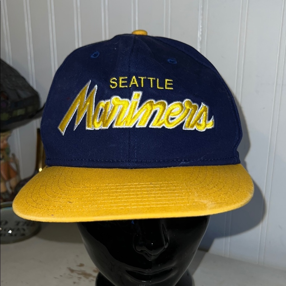 Vintage Sports Specialties Seattle Mariners Blue and Yellow Cap SnapBack